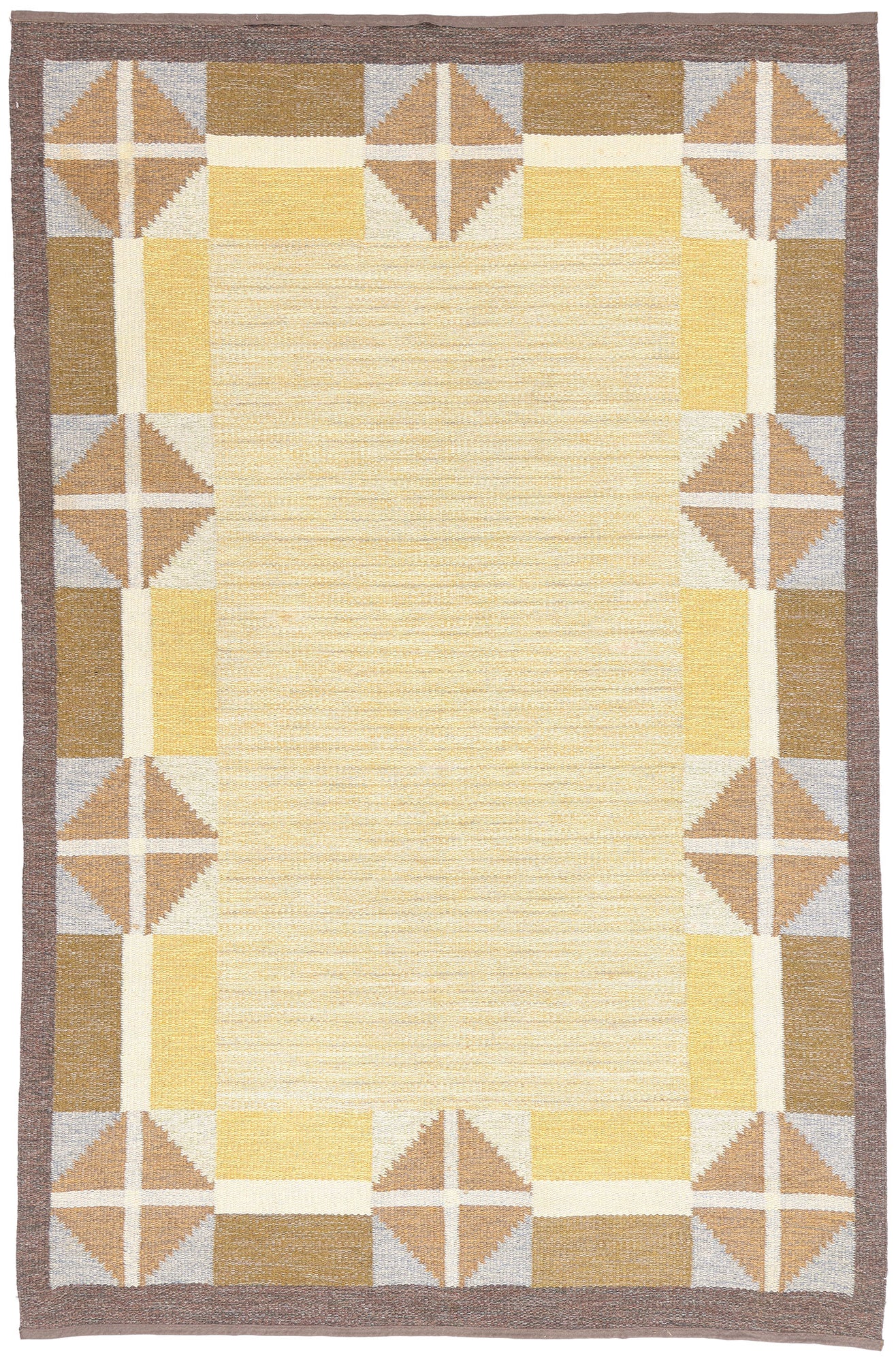 5 x 8 - Yellow Vintage Kilim Rug - 79392