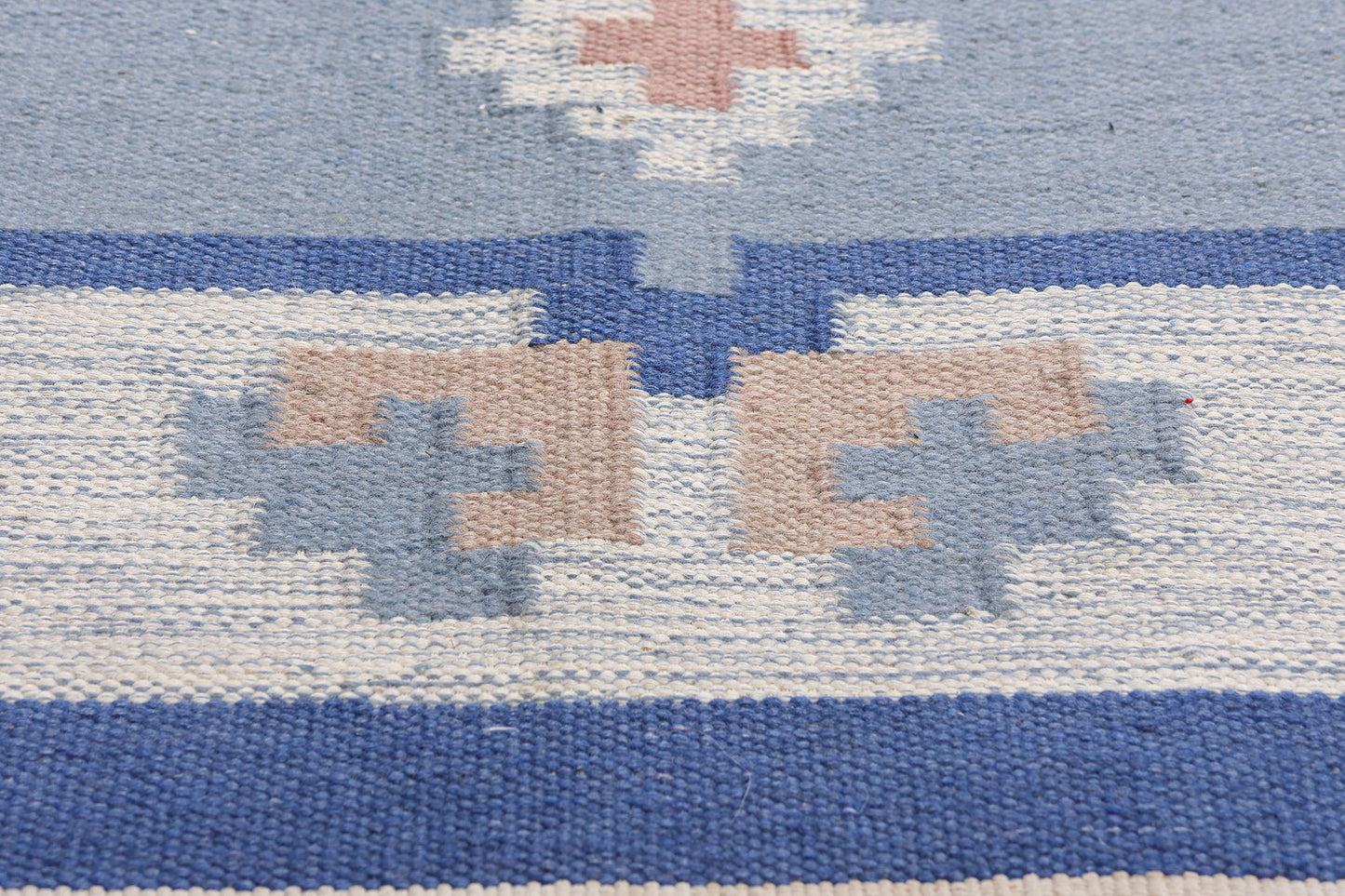 6 x 10 - Blue Vintage Swedish Rollakan Rug - 79393