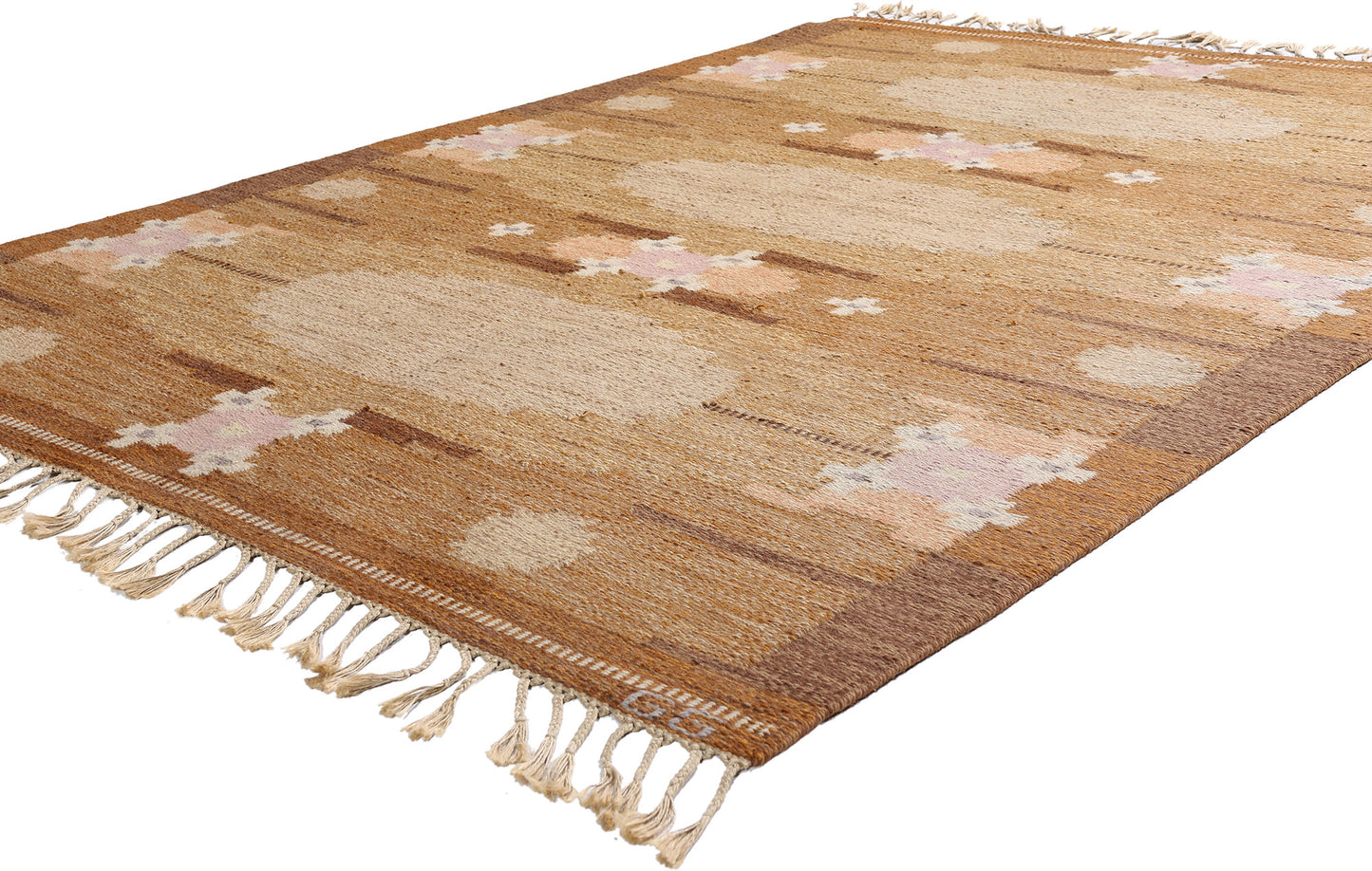 6 x 8 - Brown Vintage Swedish Rollakan Rug - 79396