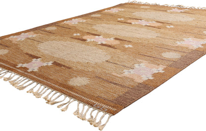 6 x 8 - Brown Vintage Swedish Rollakan Rug - 79396