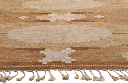 6 x 8 - Brown Vintage Swedish Rollakan Rug - 79396