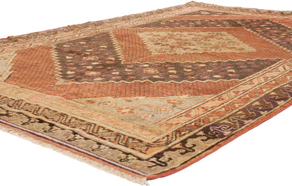 6 x 9 - Brown Antique Khotan Rug - 79398