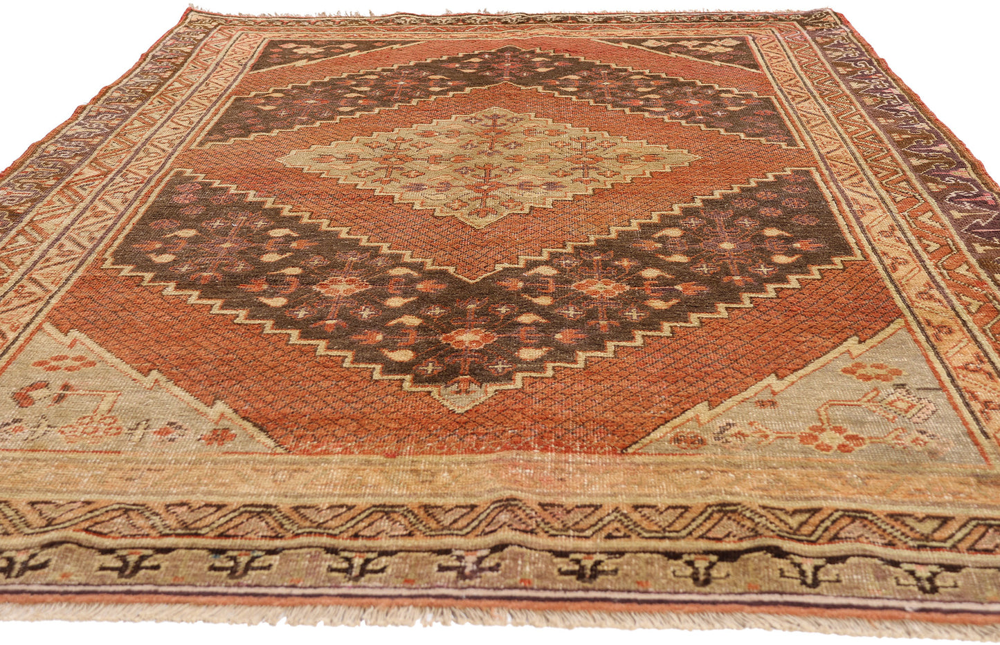 6 x 9 - Brown Antique Khotan Rug - 79398
