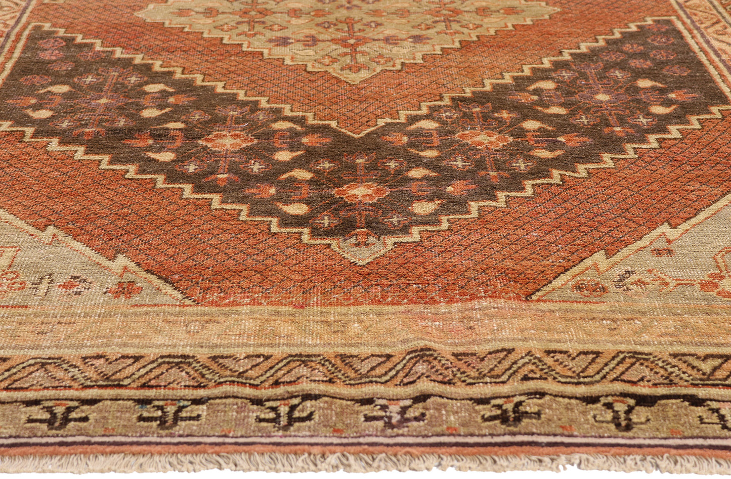 6 x 9 - Brown Antique Khotan Rug - 79398