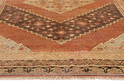 6 x 9 - Brown Antique Khotan Rug - 79398