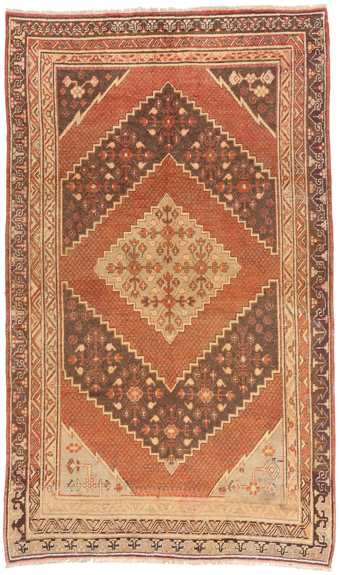 6 x 9 - Brown Antique Khotan Rug - 79398