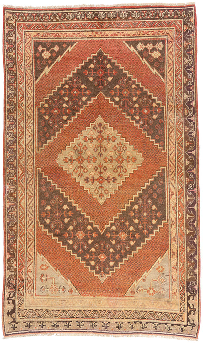 6 x 9 - Brown Antique Khotan Rug - 79398