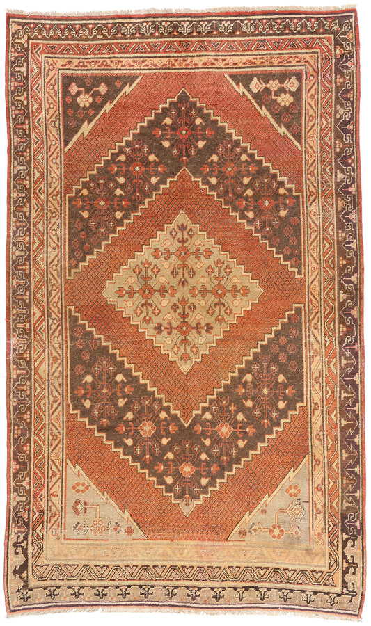 6 x 9 - Brown Antique Khotan Rug - 79398