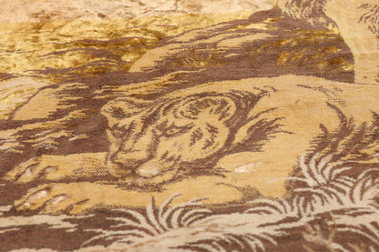 4 x 6 - Gold Vintage Machine Made Rug - 79400