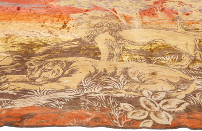 4 x 6 - Gold Vintage Machine Made Rug - 79400