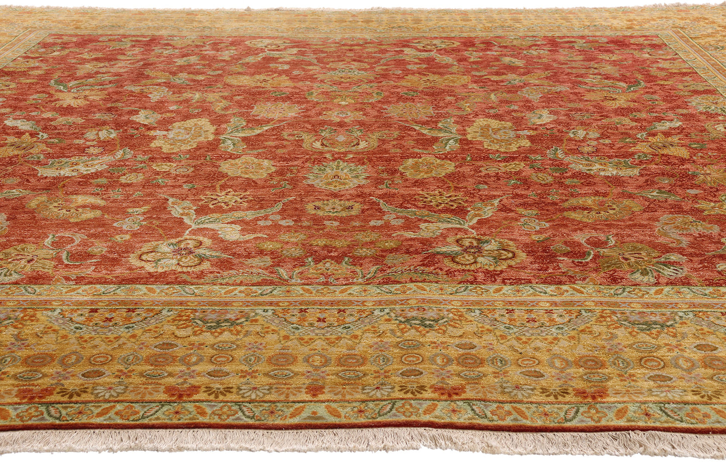 10 x 10 - Red Vintage Tabriz Rug - 79401