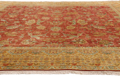 10 x 10 - Red Vintage Tabriz Rug - 79401