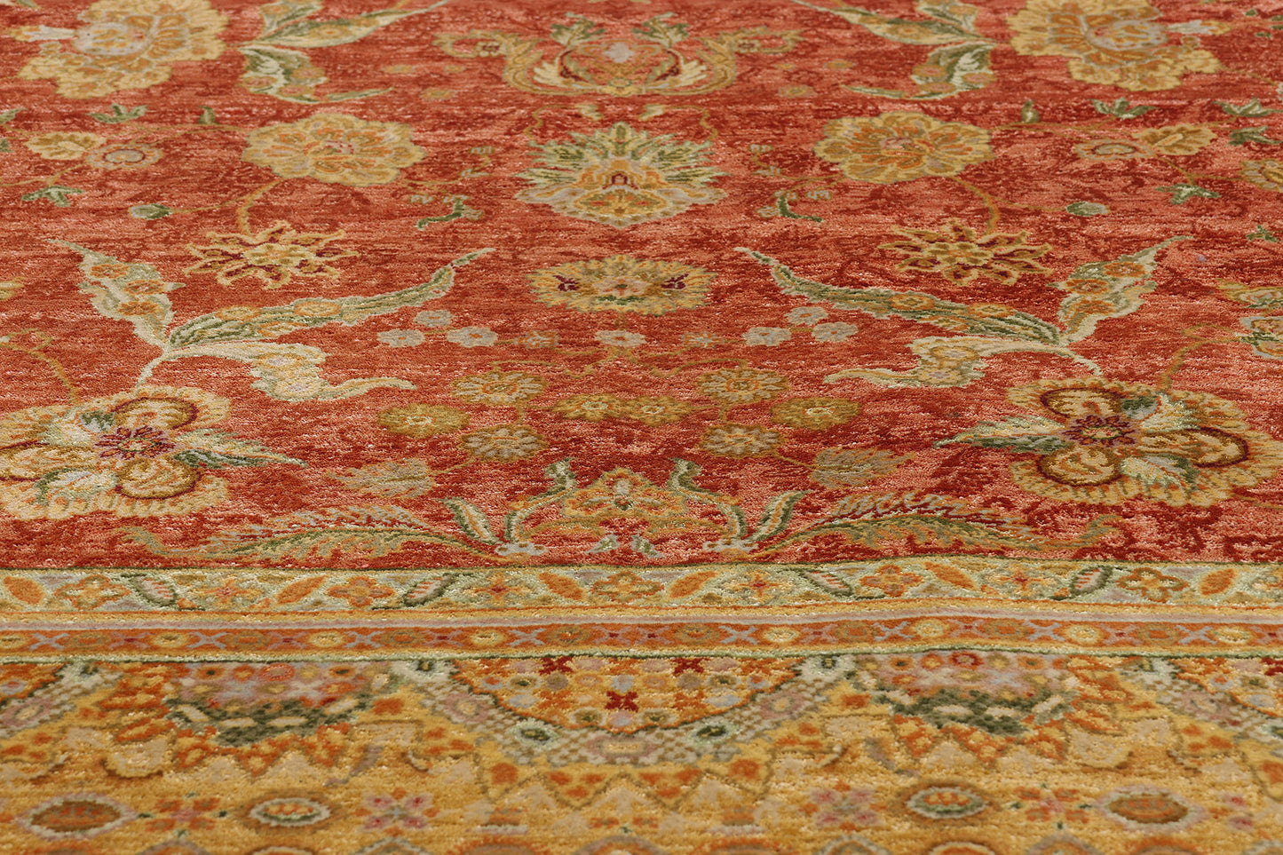 10 x 10 - Red Vintage Tabriz Rug - 79401