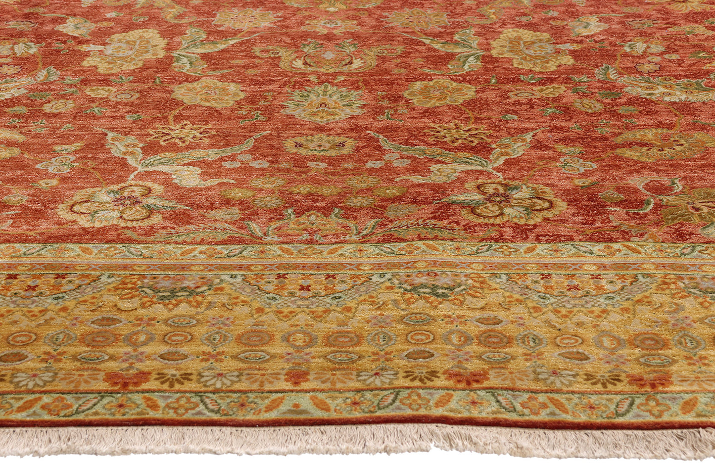 10 x 10 - Red Vintage Tabriz Rug - 79401