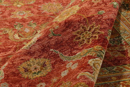 10 x 10 - Red Vintage Tabriz Rug - 79401