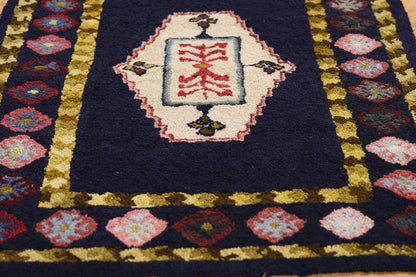 2 x 3 - Navy Blue Antique Hook Rug - 79403