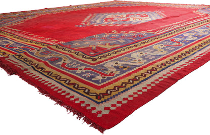 18 x 17 - Red Vintage Kilim Rug - 79406