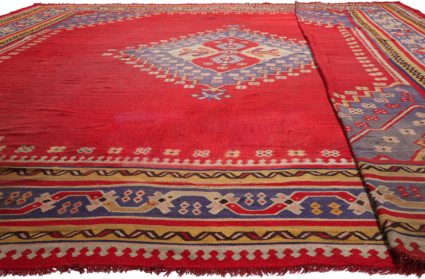 18 x 17 - Red Vintage Kilim Rug - 79406