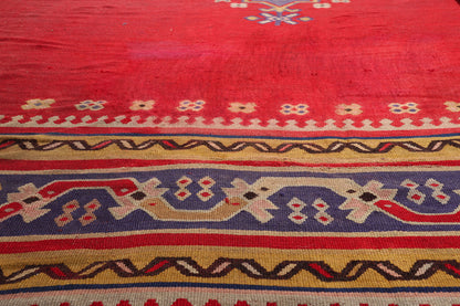 18 x 17 - Red Vintage Kilim Rug - 79406