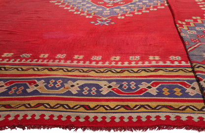18 x 17 - Red Vintage Kilim Rug - 79406