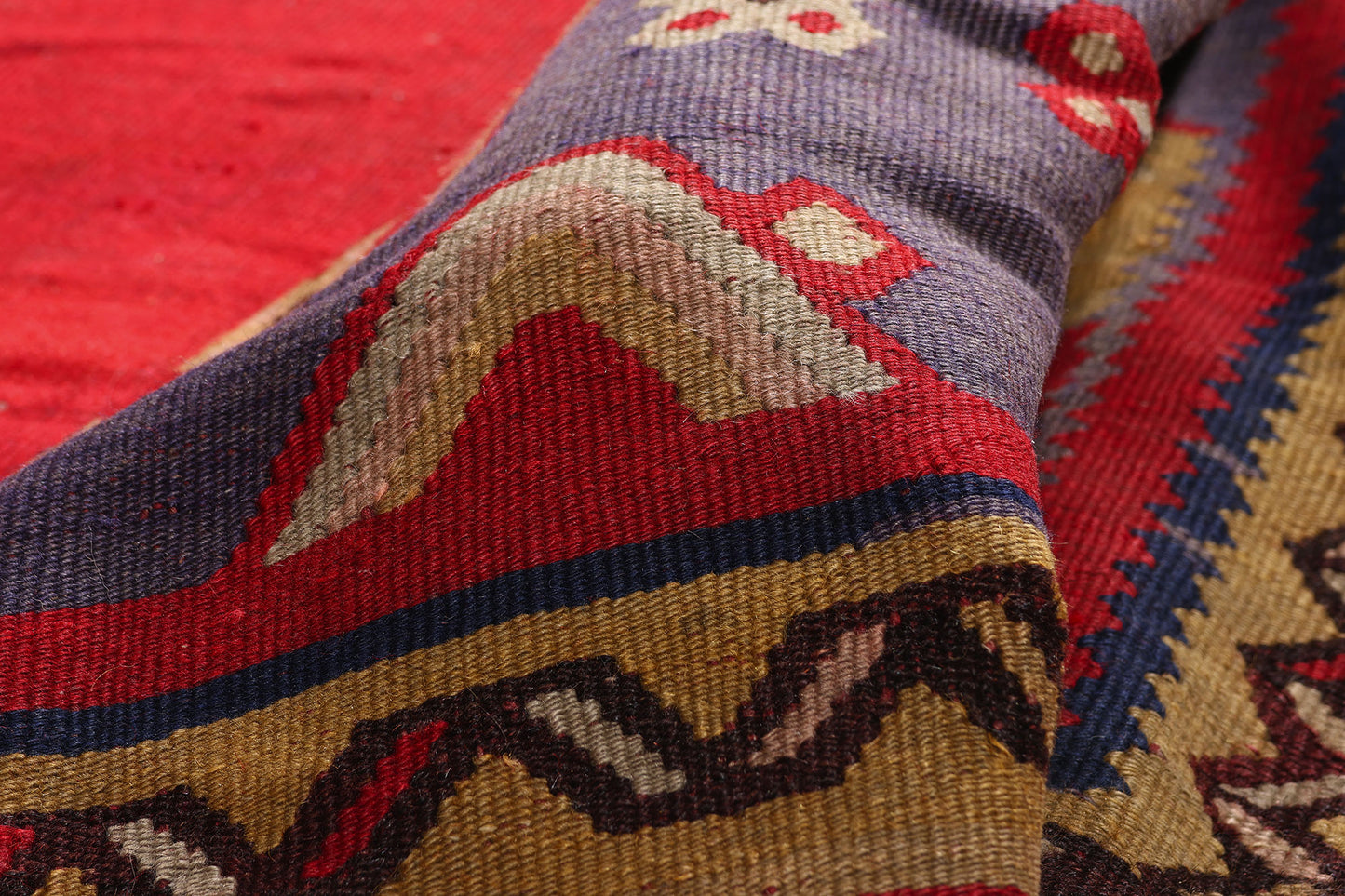 18 x 17 - Red Vintage Kilim Rug - 79406