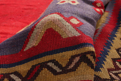 18 x 17 - Red Vintage Kilim Rug - 79406