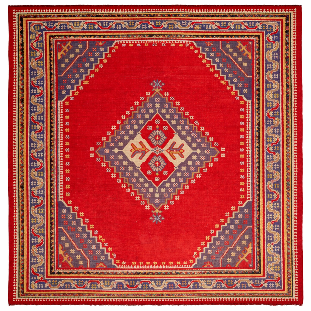 18 x 17 - Red Vintage Kilim Rug - 79406
