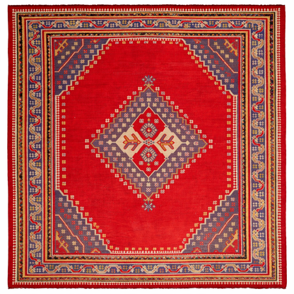18 x 17 - Red Vintage Kilim Rug - 79406