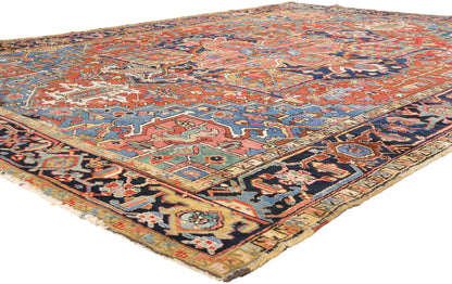 9 x 11 - Red Antique Heriz Rug - 79407