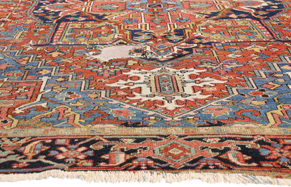 9 x 11 - Red Antique Heriz Rug - 79407