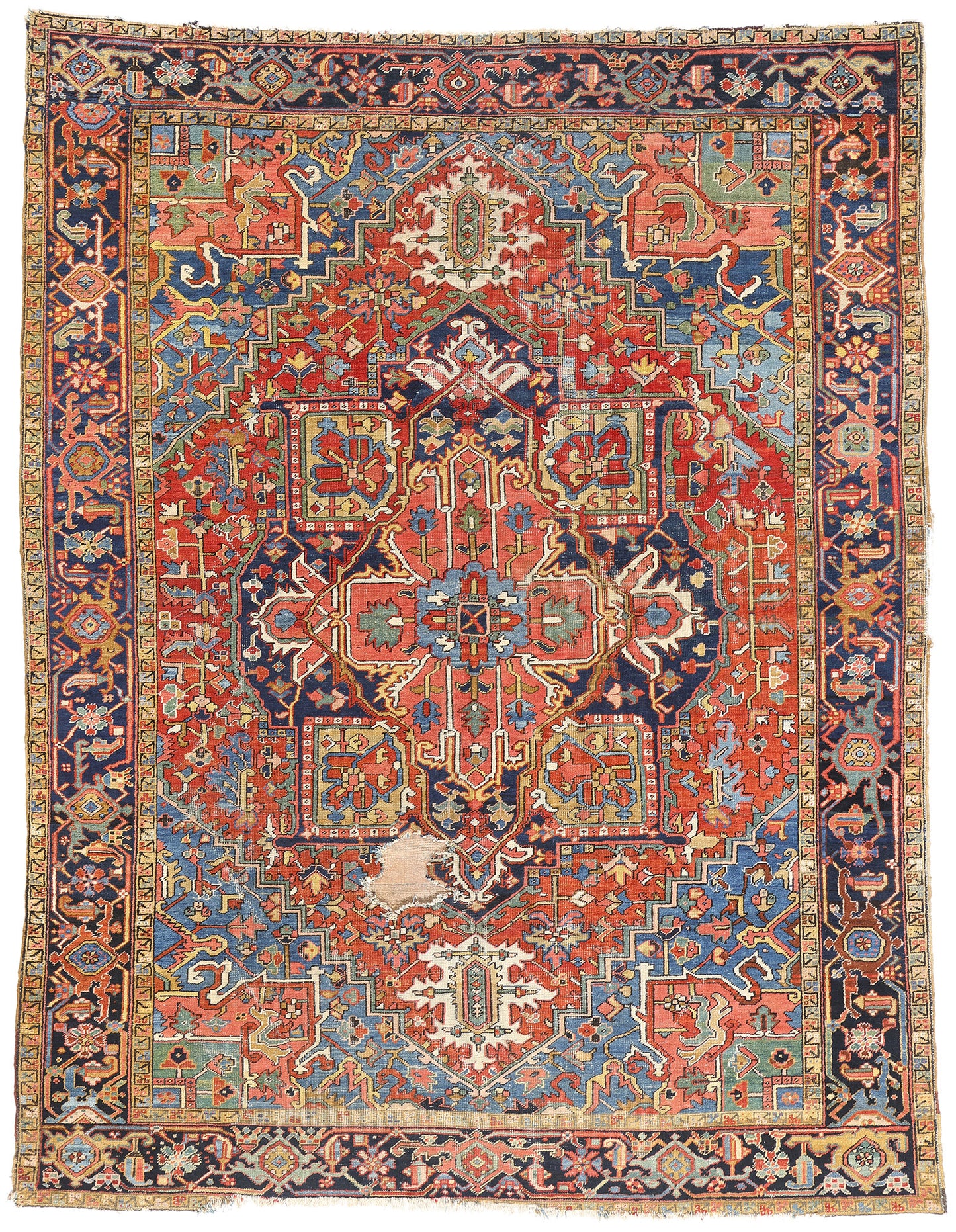 9 x 11 - Red Antique Heriz Rug - 79407