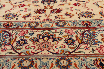 10 x 16 - Ivory Antique Kashan Rug - 79410