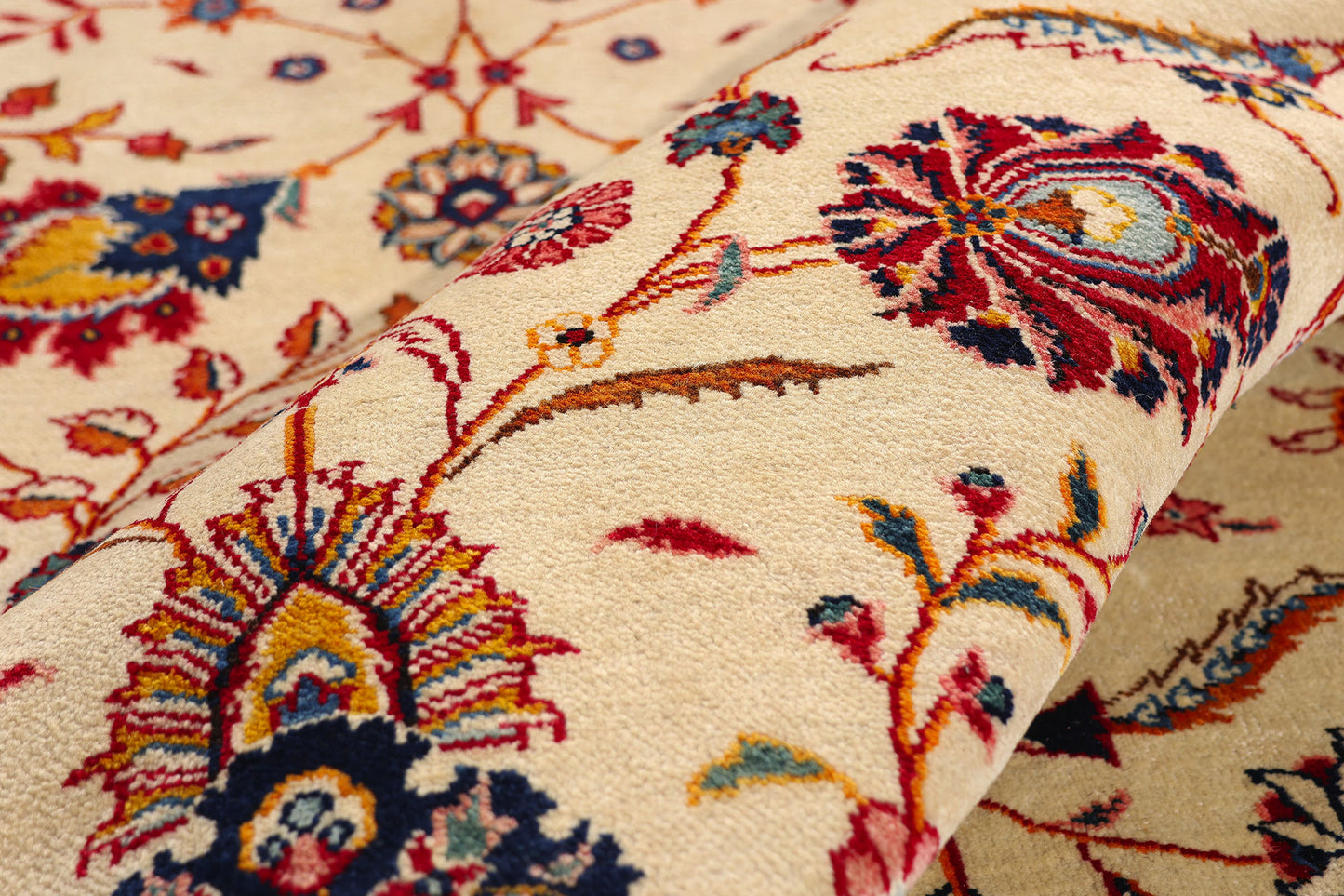 10 x 16 - Ivory Antique Kashan Rug - 79410