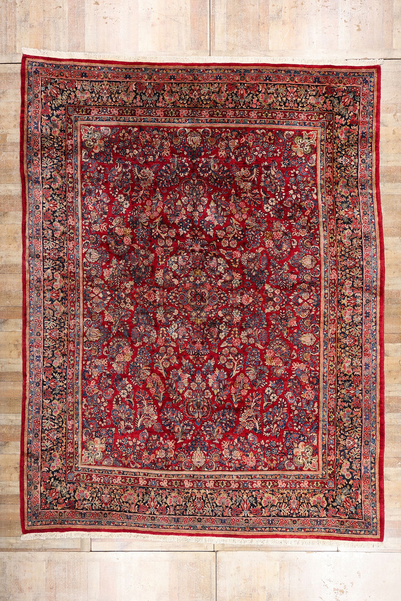 12 x 16 - Red Antique Sarouk Rug - 79411