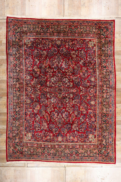 12 x 16 - Red Antique Sarouk Rug - 79411