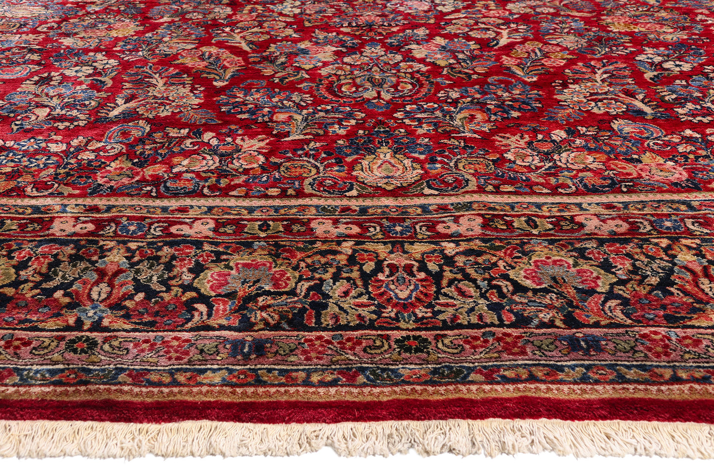12 x 16 - Red Antique Sarouk Rug - 79411