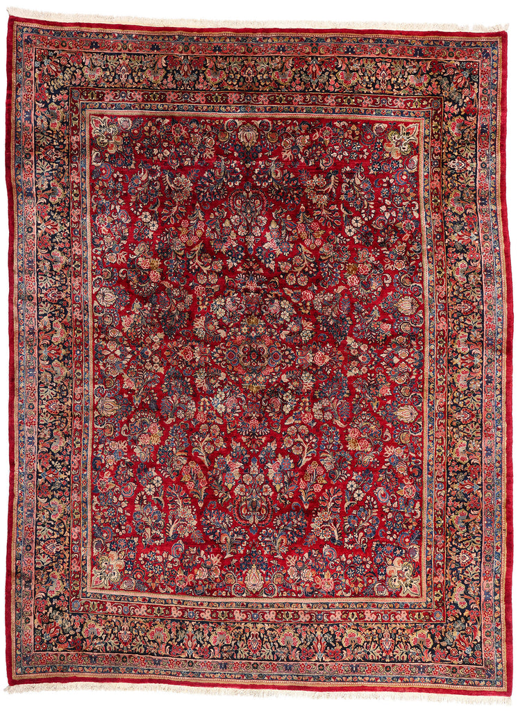 12 x 16 - Red Antique Sarouk Rug - 79411