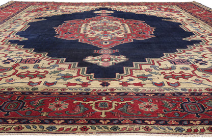 12 x 15 - Navy Blue Antique Serapi Rug - 79412