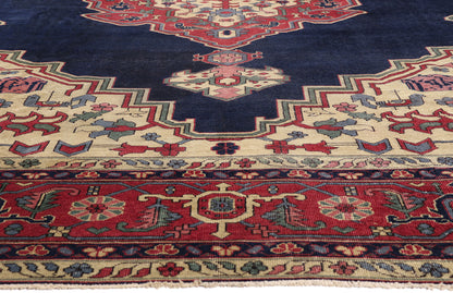 12 x 15 - Navy Blue Antique Serapi Rug - 79412