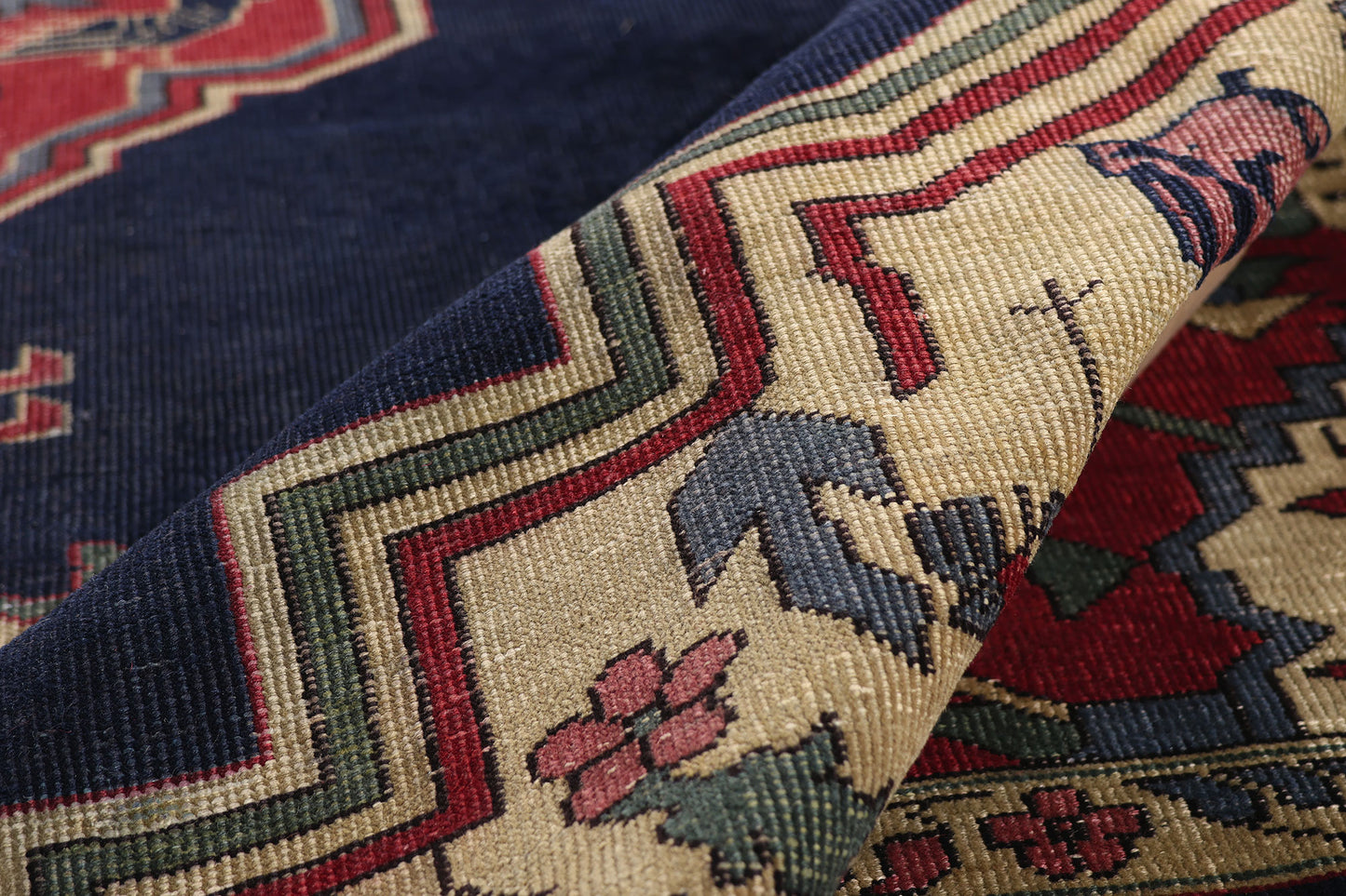 12 x 15 - Navy Blue Antique Serapi Rug - 79412