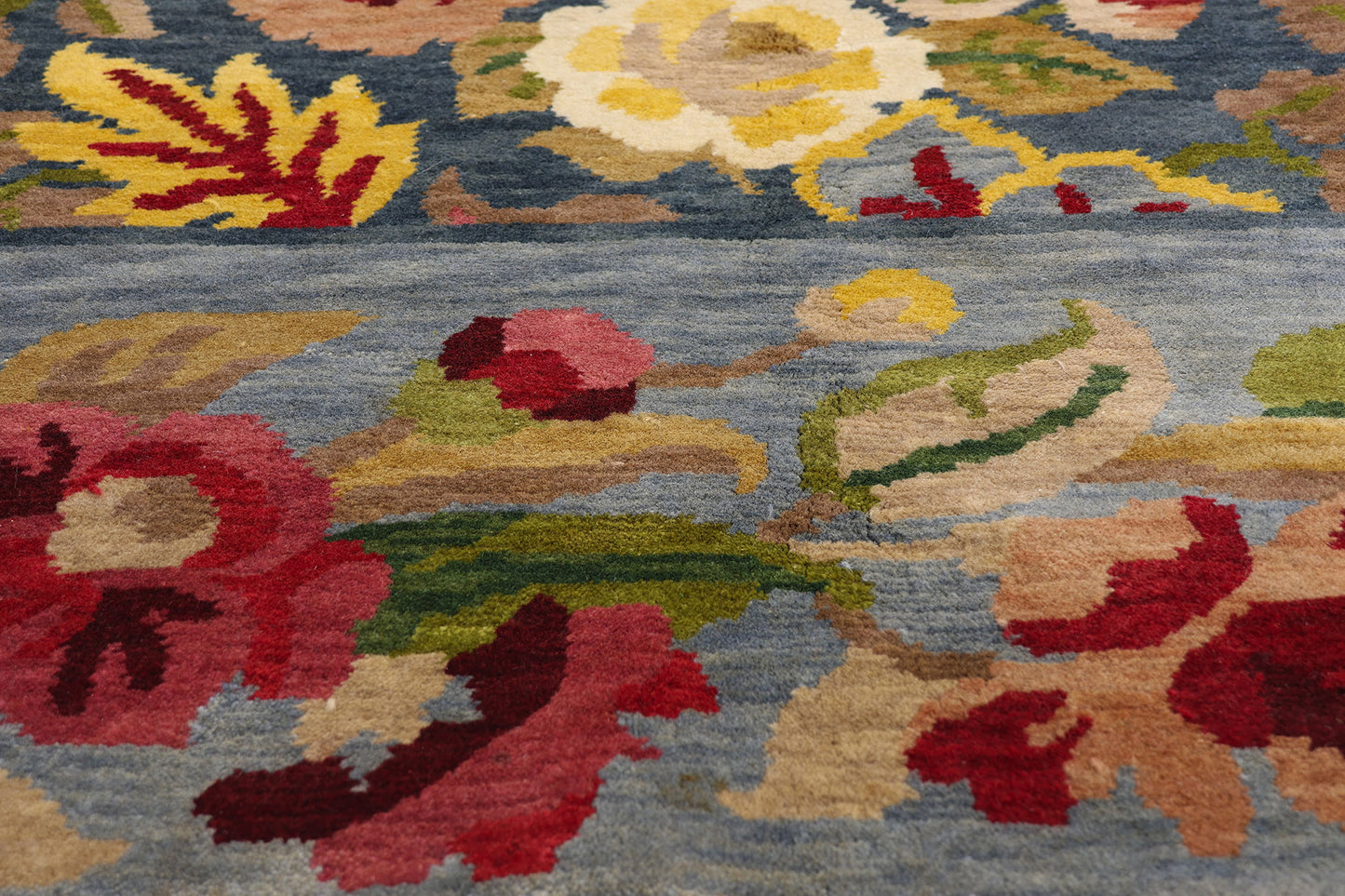 10 x 14 - Blue Vintage Tibetan Rug - 79413