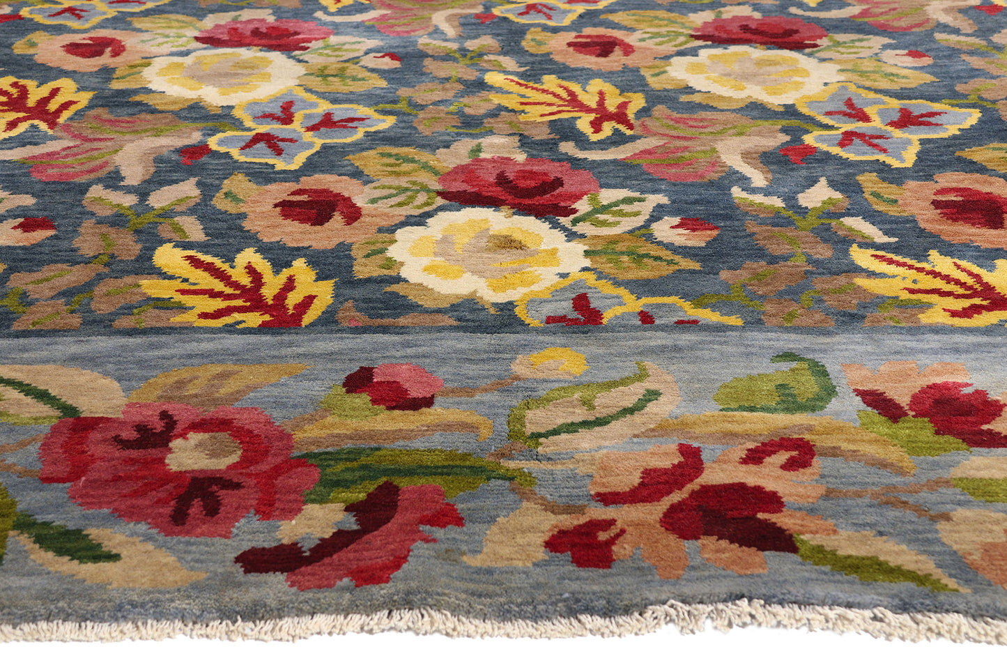 10 x 14 - Blue Vintage Tibetan Rug - 79413