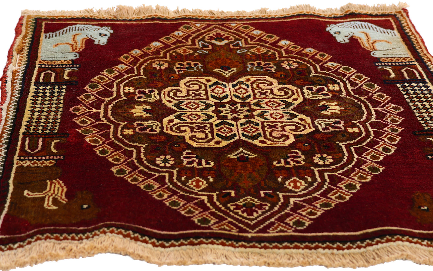 2 x 2 - Red Vintage Persian Shiraz Rug - 79414