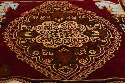 2 x 2 - Red Vintage Persian Shiraz Rug - 79414