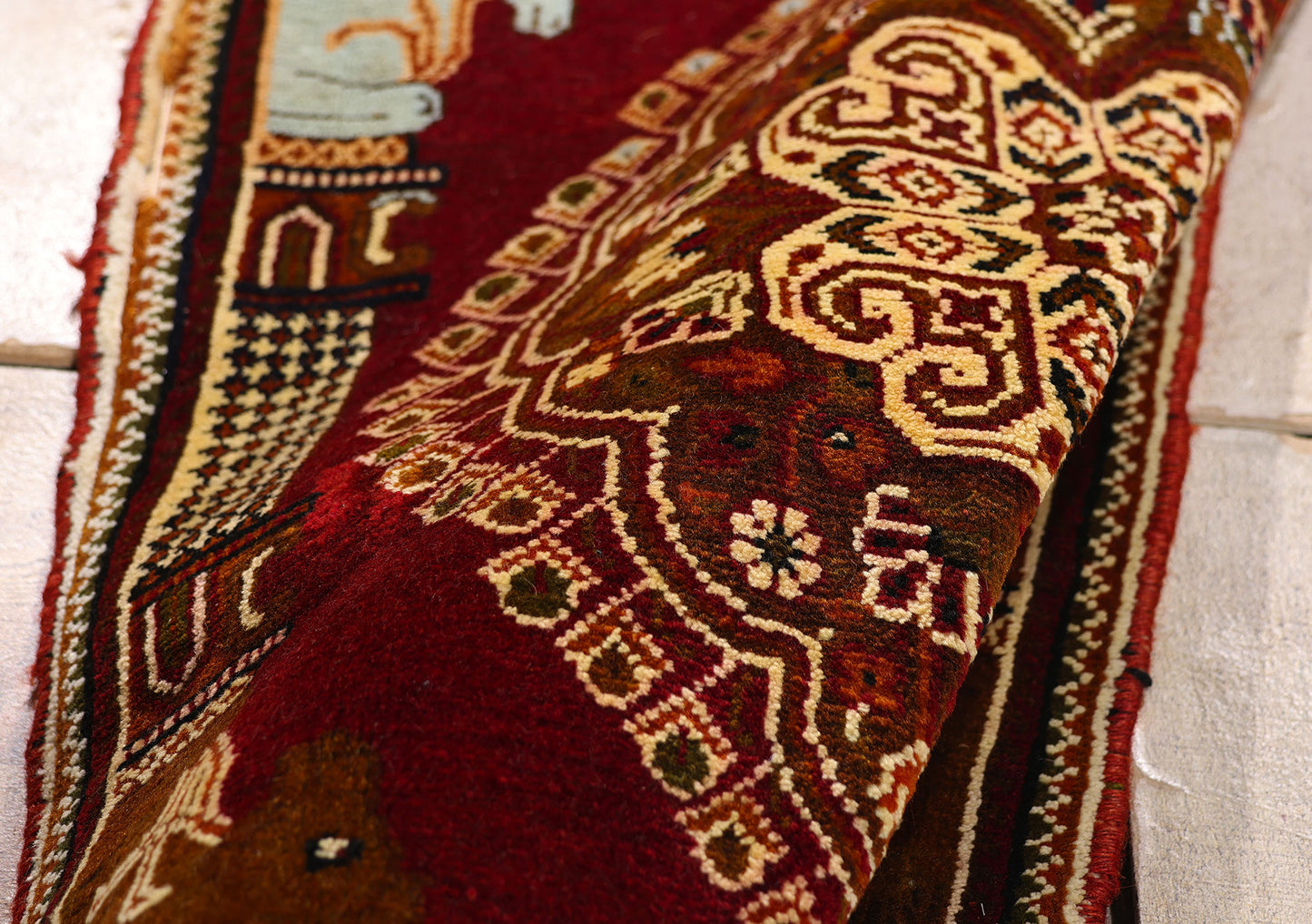 2 x 2 - Red Vintage Persian Shiraz Rug - 79414