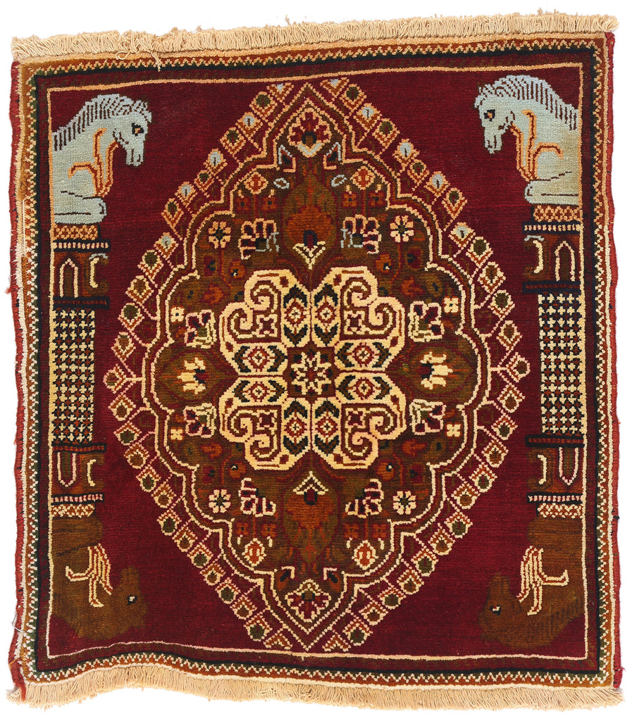 2 x 2 - Red Vintage Persian Shiraz Rug - 79414