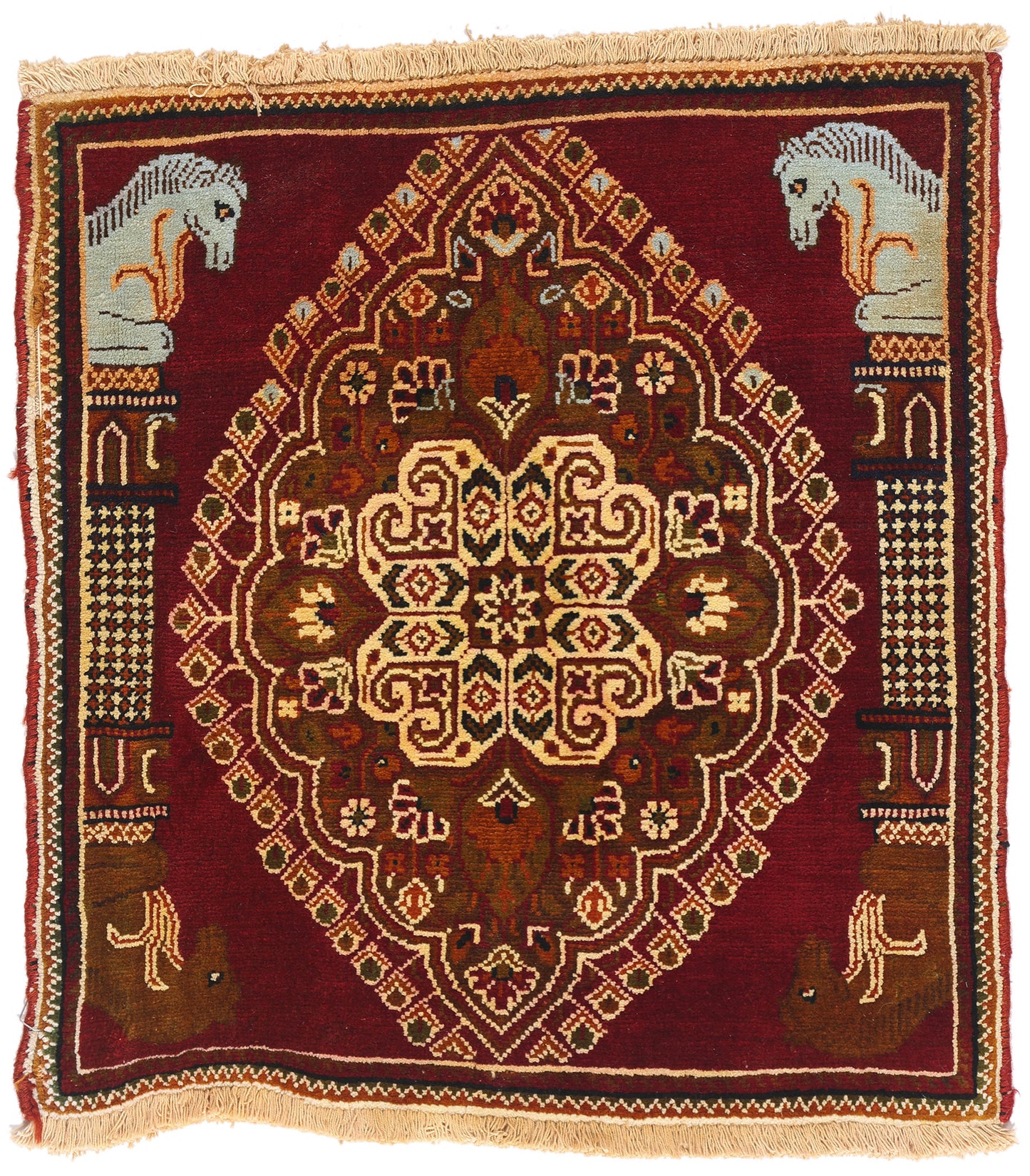2 x 2 - Red Vintage Persian Shiraz Rug - 79414