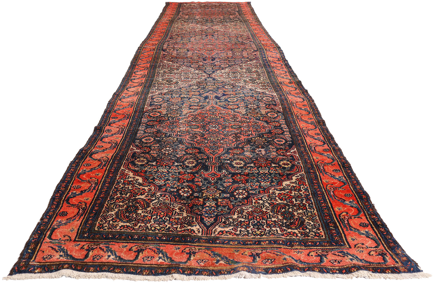 3 x 17 - Navy Blue Antique Bibikabad Rug - 79415