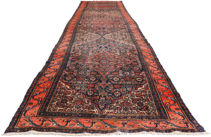 3 x 17 - Navy Blue Antique Bibikabad Rug - 79415