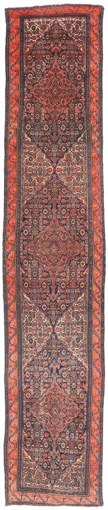 3 x 17 - Navy Blue Antique Bibikabad Rug - 79415